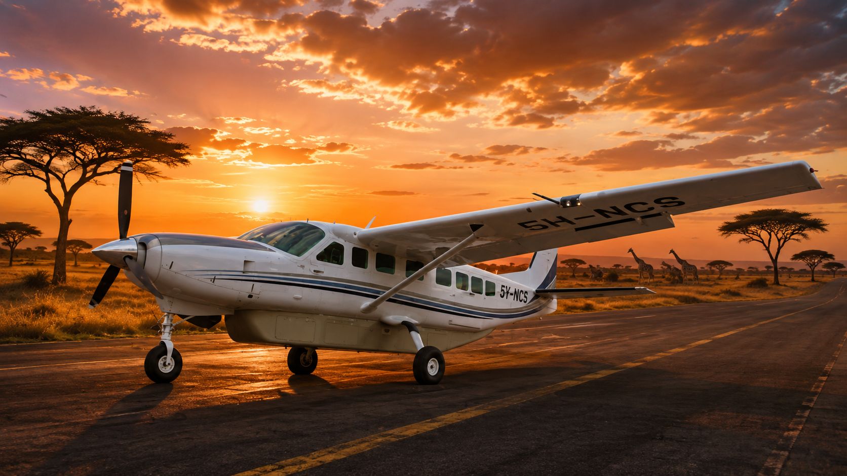 Private aircraft for internal flights in Kenya
