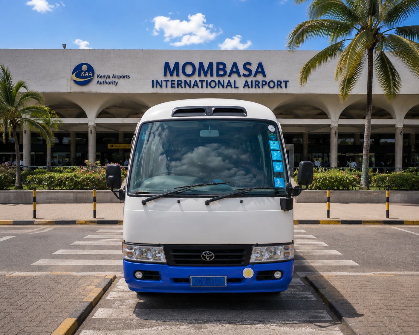 Minibus for private transfers at Mombasa airport